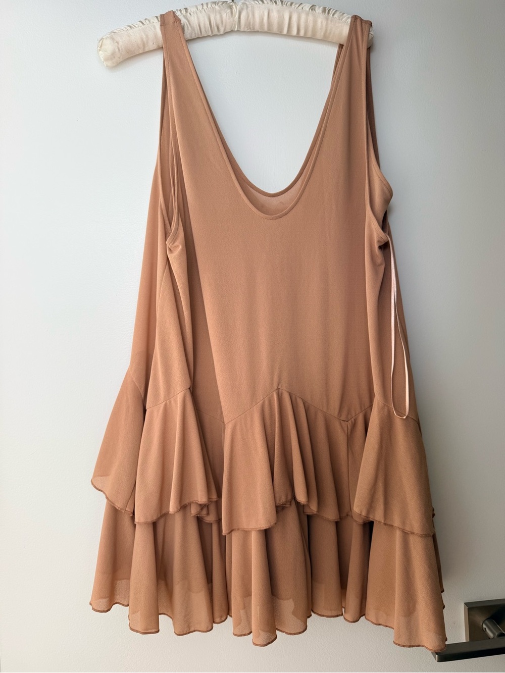 Zara Mauve Ruffle-Back Tank Top